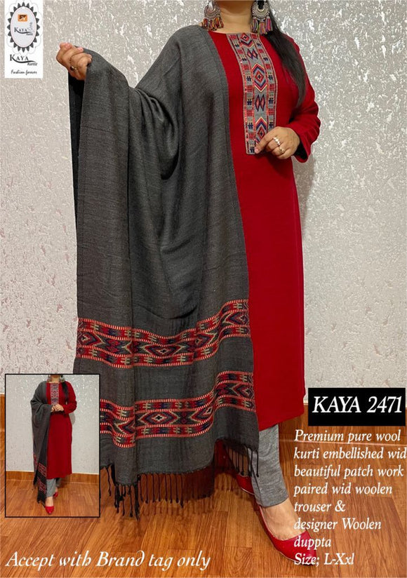 Casual Wear Ladies Woolen Kurti, Size: S-xl, Hand Wash at Rs 555 in Ludhiana